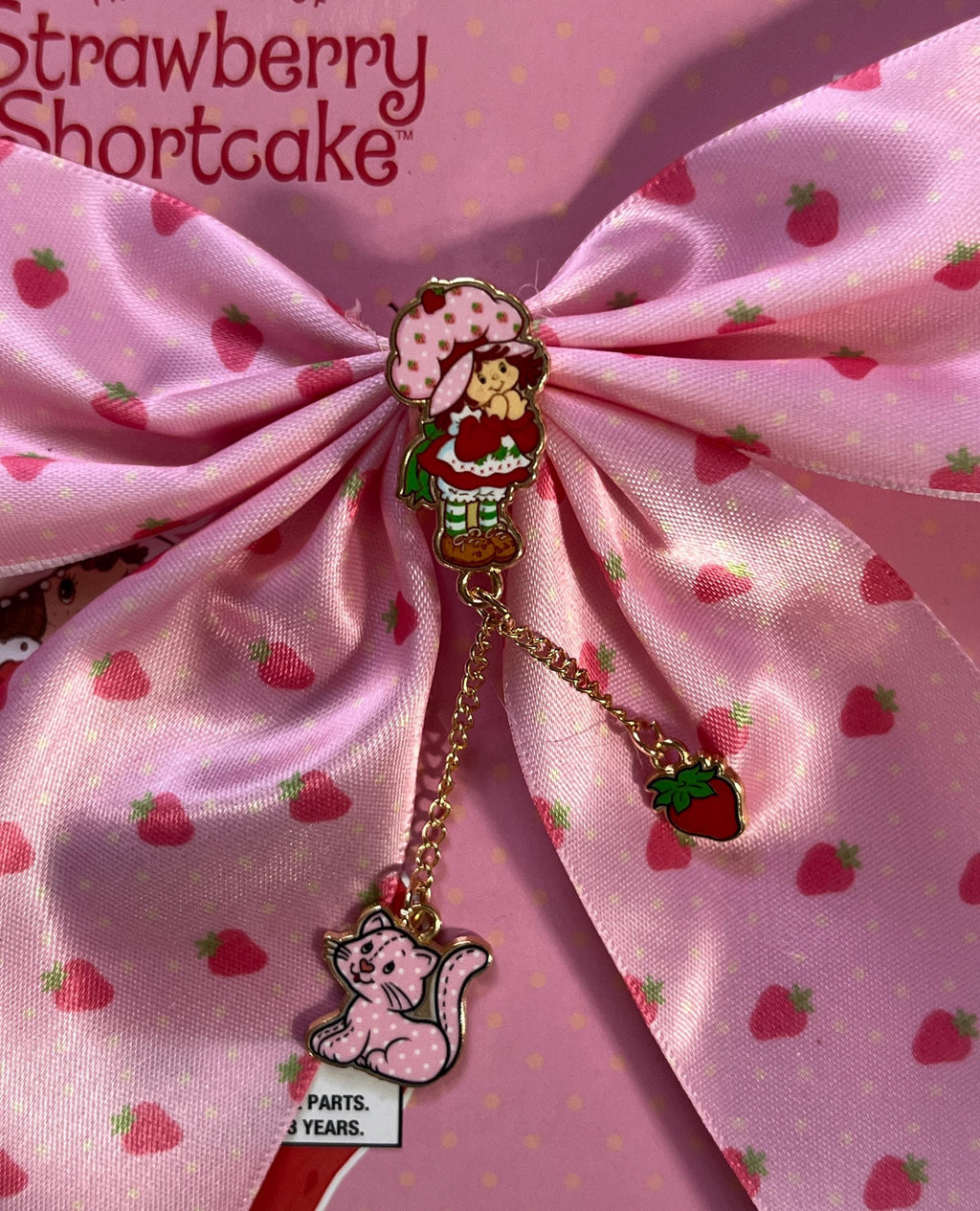 Strawberry Shortcake Berry besties hair bow/ necklace/ bracelet set for you and your bestie
