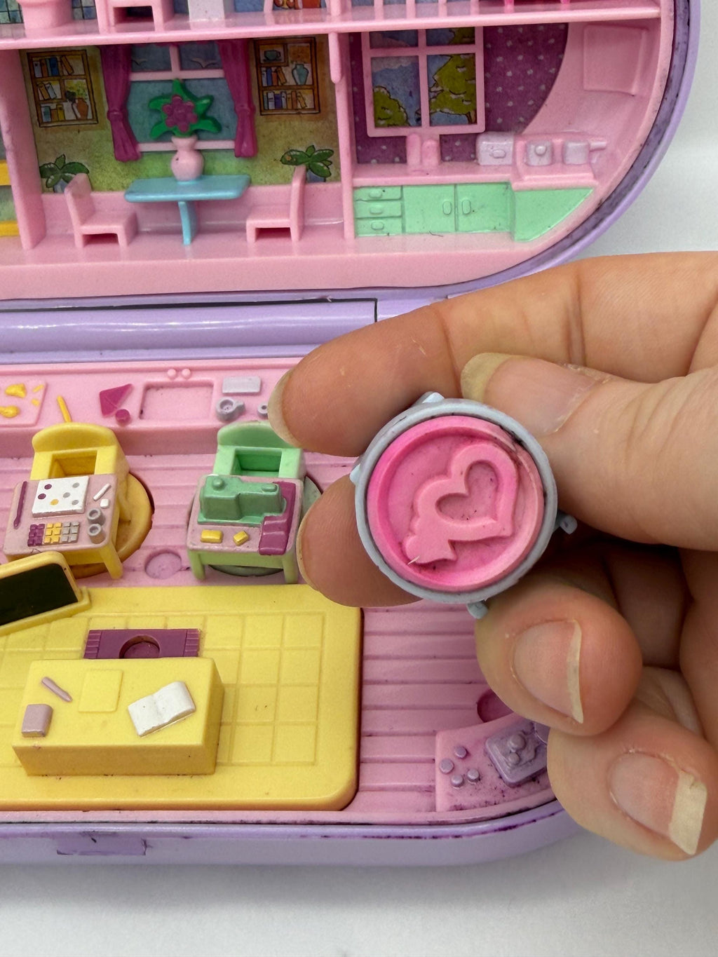 1992 Vintage Polly Pocket Bluebird Toys Stampin School with stampers