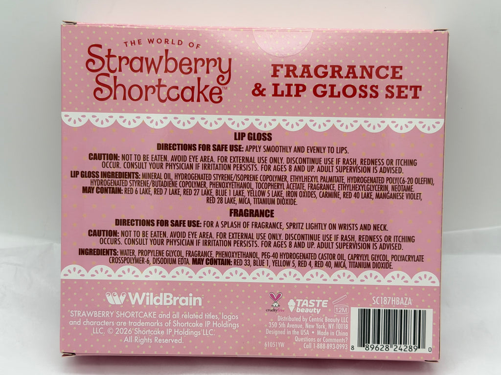 Strawberry Shortcake Berry Fragrance and lip gloss set