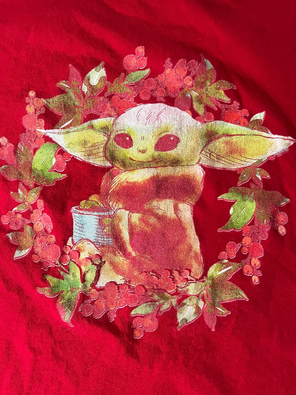 Star Wars Mandalorian Grogu / Baby Yoda Xmas tee ladies size L