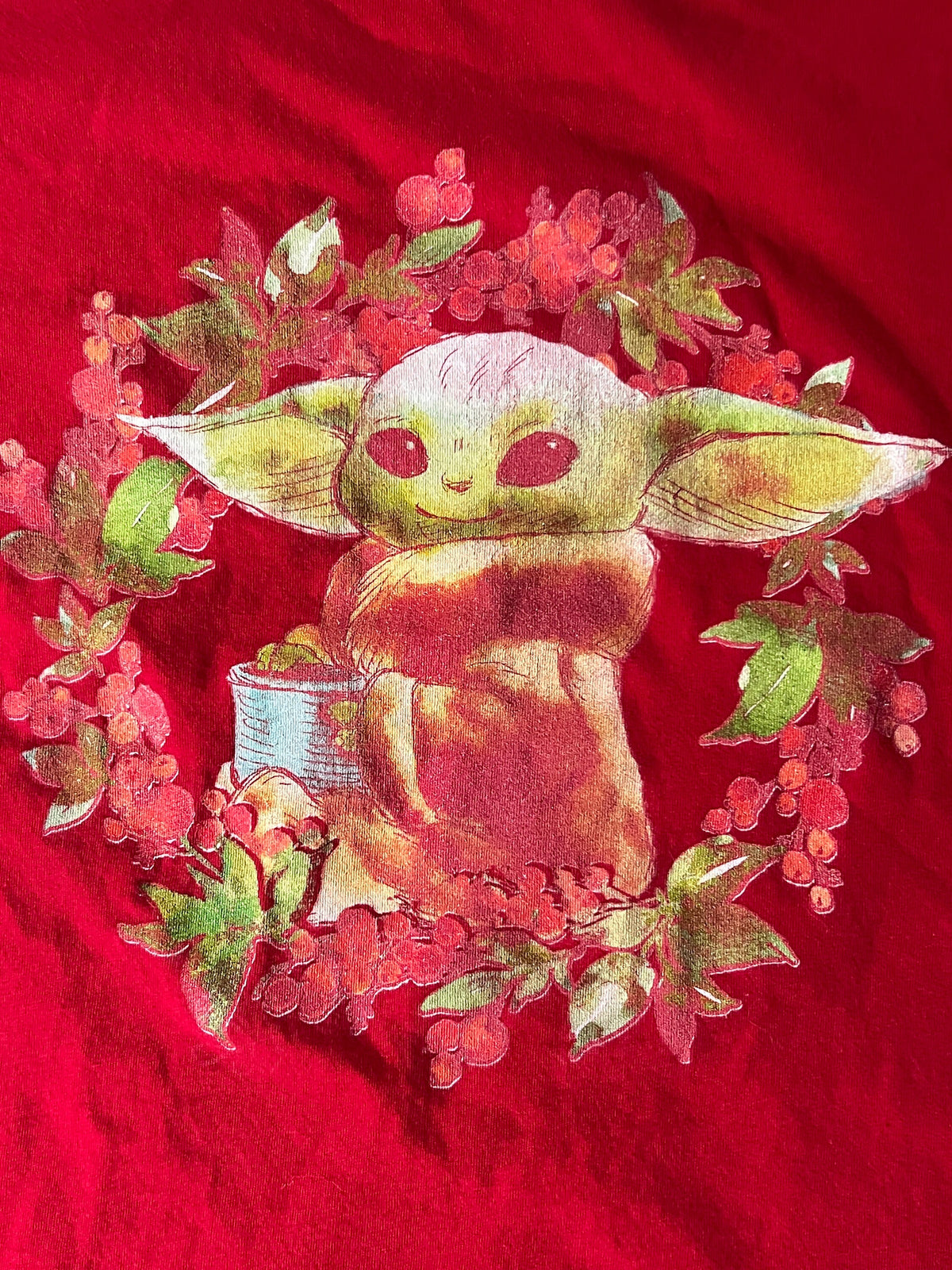 Star Wars Mandalorian Grogu / Baby Yoda Xmas tee ladies size L