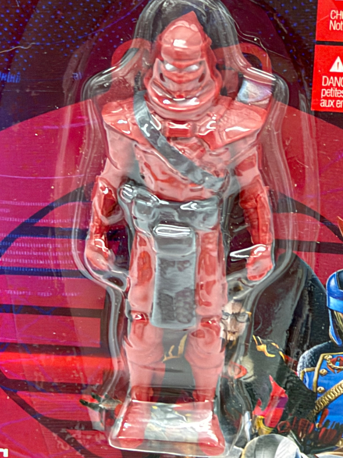 GI Joe mini Red Ninja figure on card