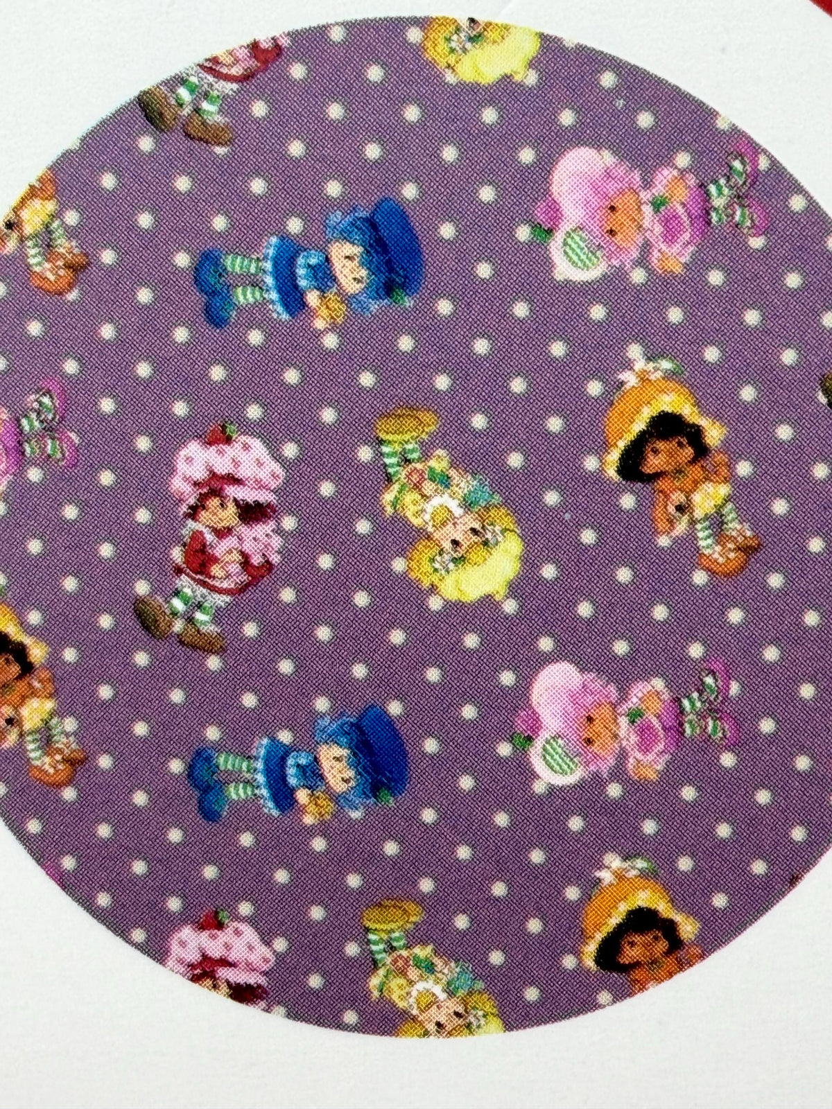 Strawberry Shortcake and Friends reversible  satin sleep / hair cap- adult size