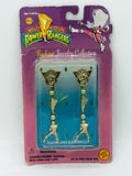 Vintage 90s Toy Biz Power Rangers Radiant Jewelry Collection dangling earrings on card