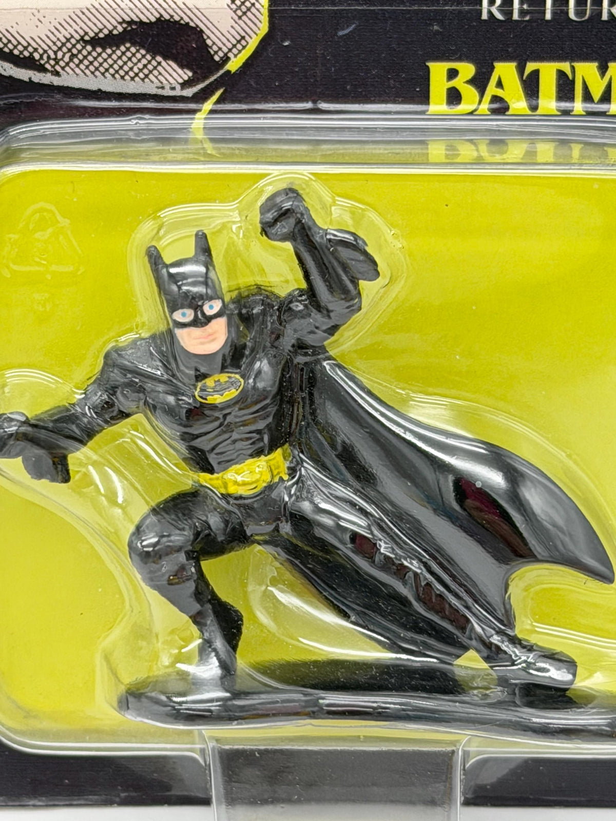 Vintage ETTL Batman Returns die cast minis Batman and CatWoman on card