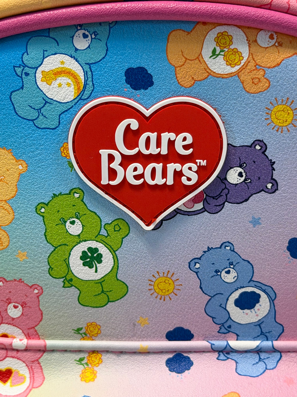 Care Bears ombré rainbow mini backpack with adjustable ribbon straps for school, cosplay or practical cute
