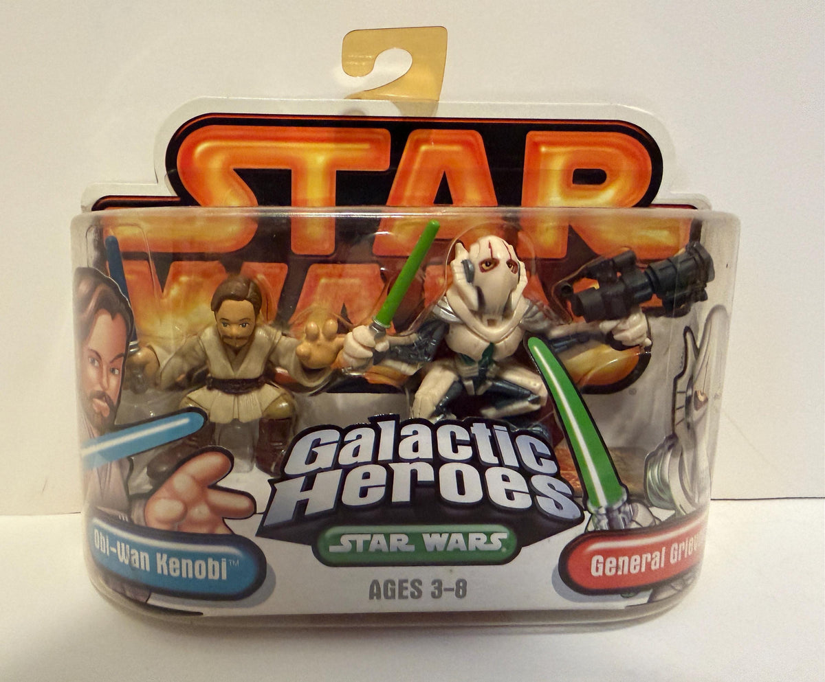 Star Wars Galactic Heroes lot of 3 figure sets + DROIDS double feature DVD movie