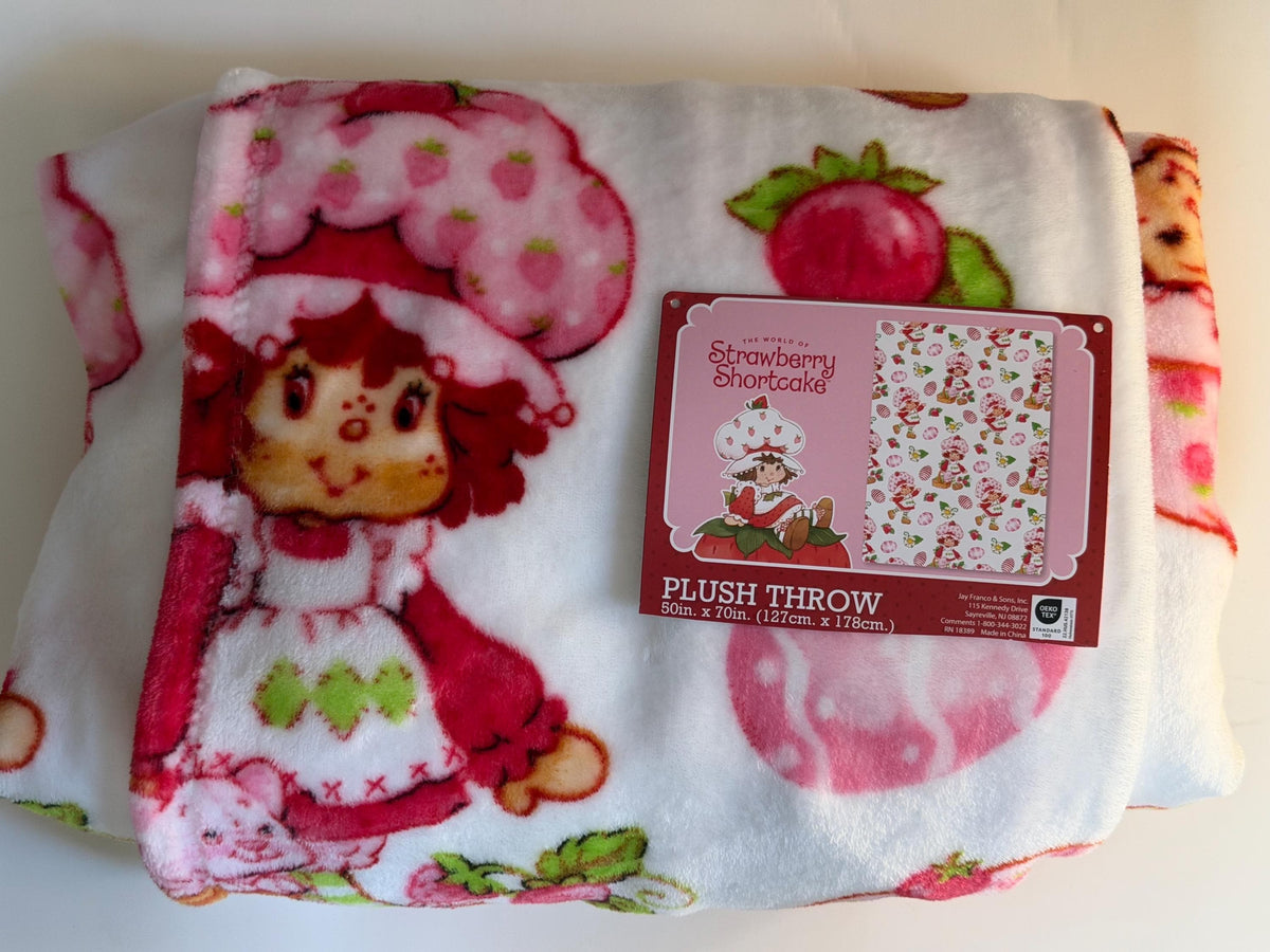 Strawberry Shortcake and Custard Easter egg Super Soft plush throw blanket