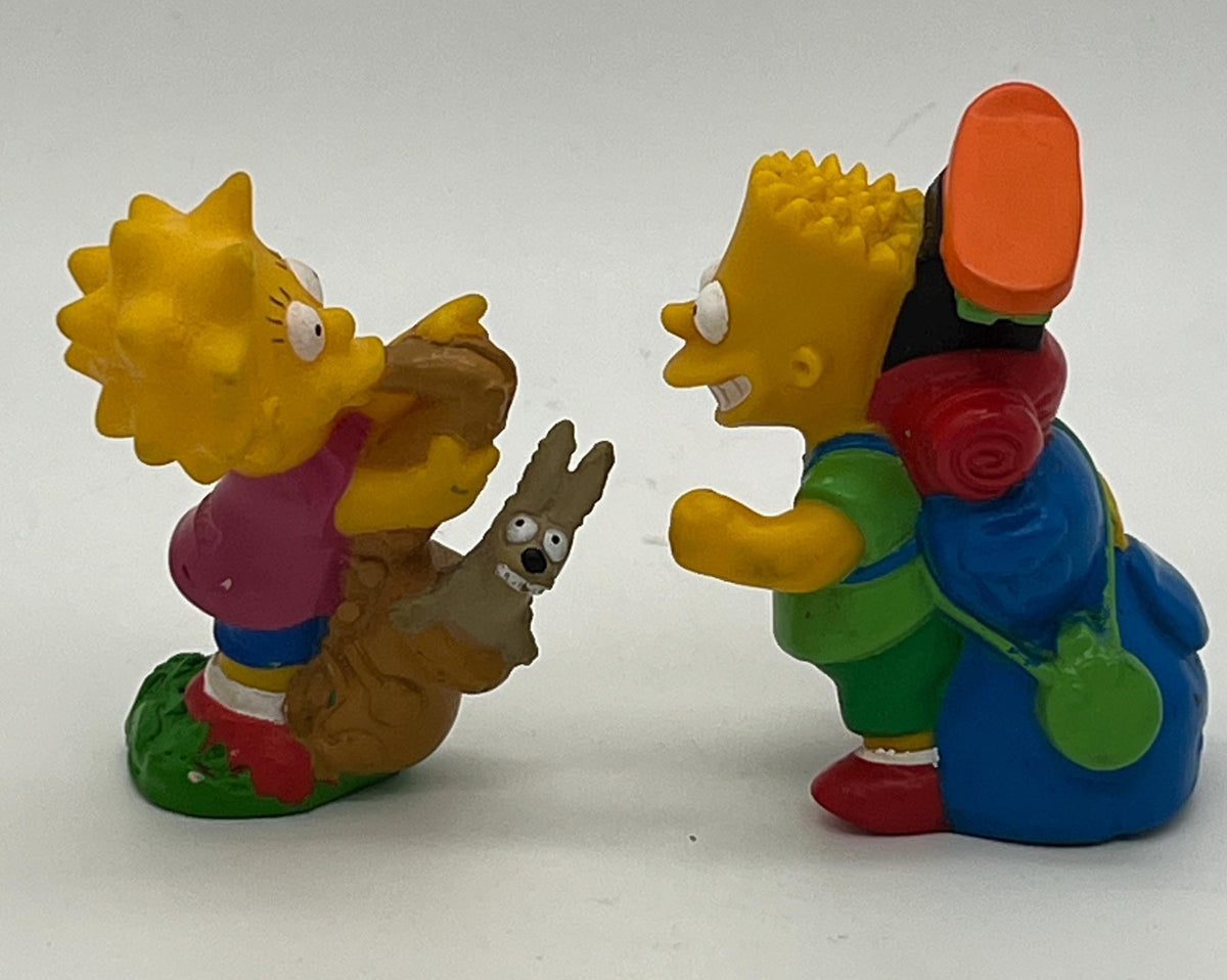 Simpsons vintage Bart and Lisa Simpson PVC figures