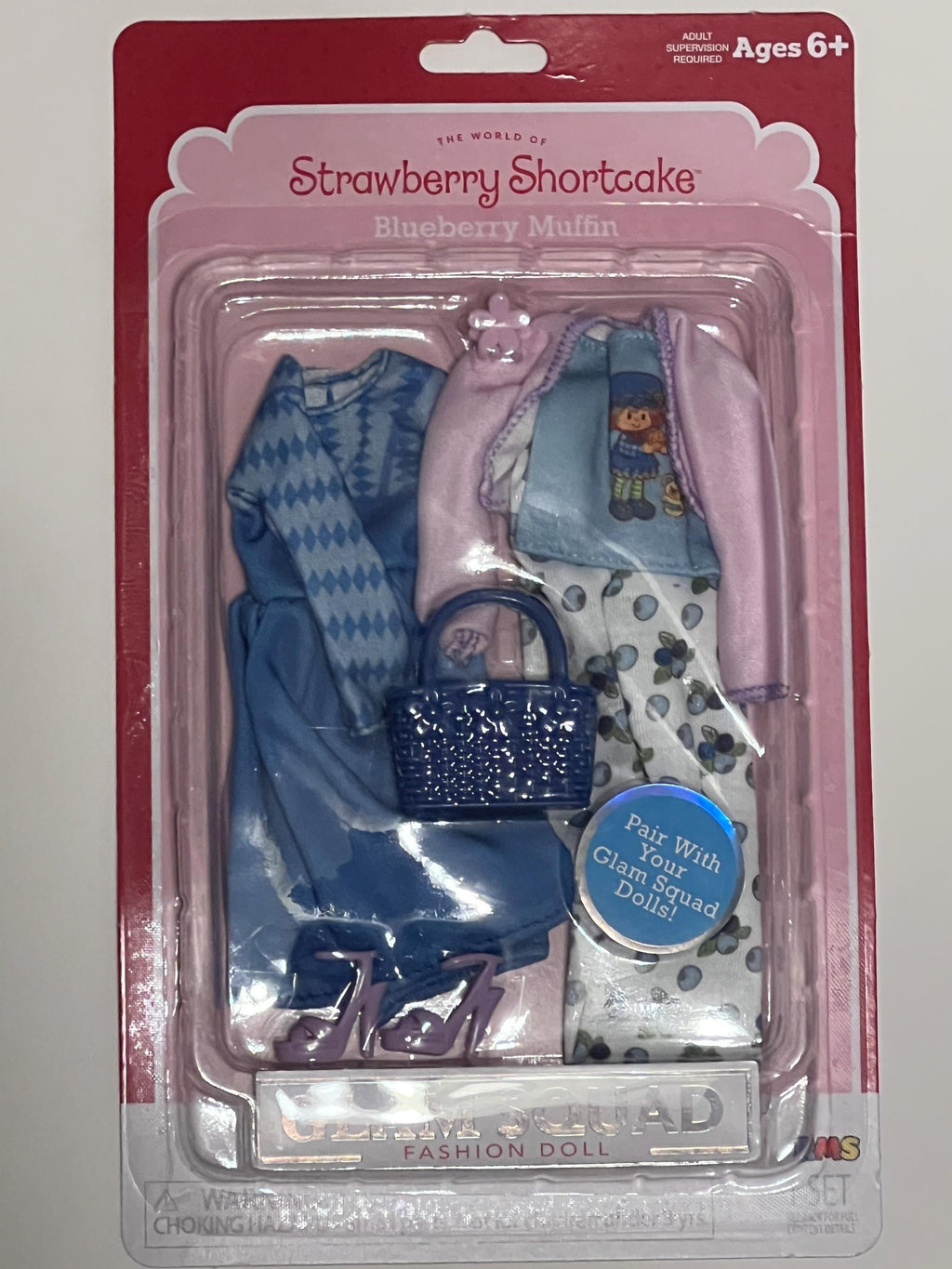 Strawberry Shortcake Blueberry Muffin style outfit for Glam Squad dolls- also fits Barbie