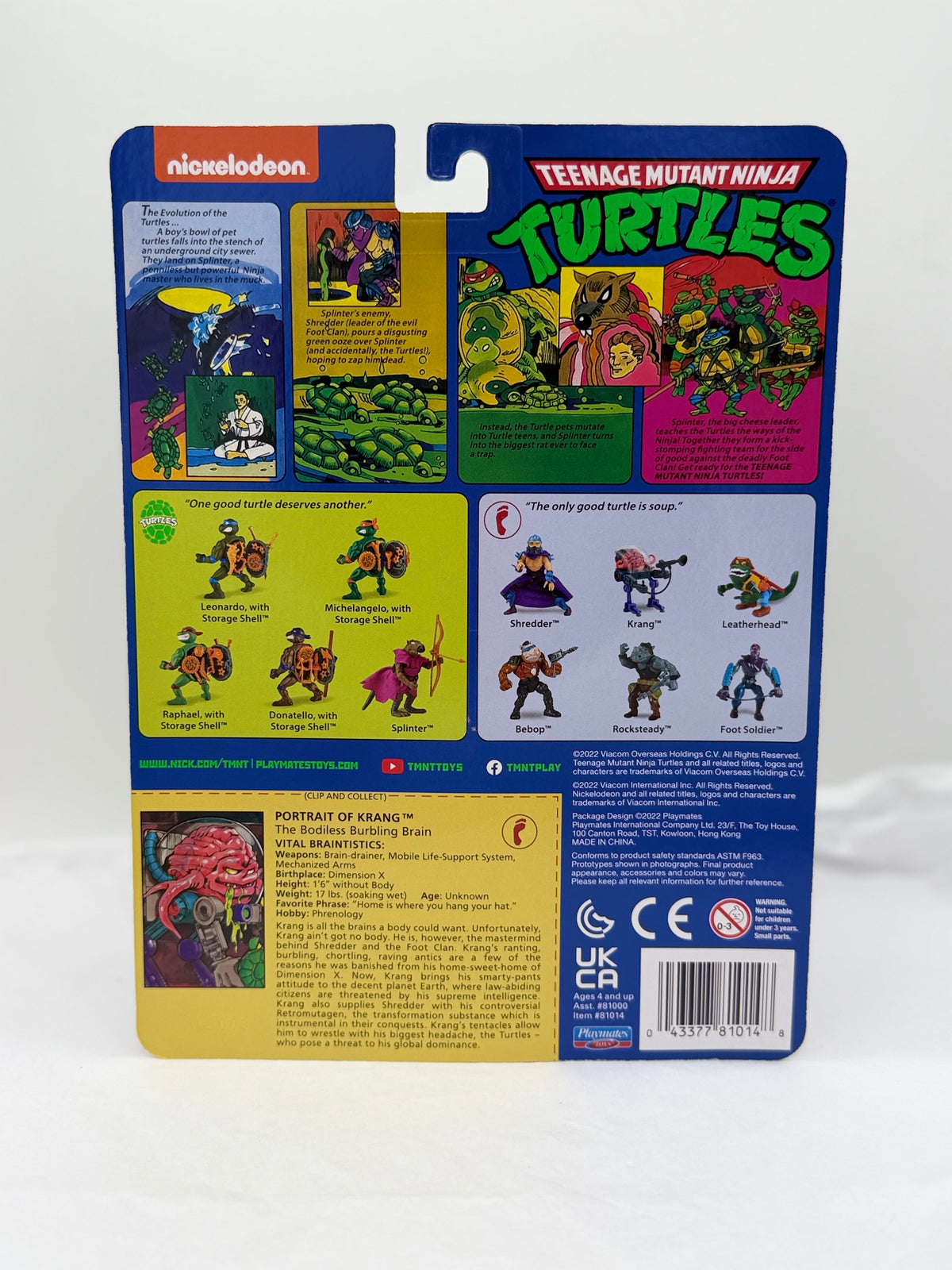 TMNT Nickelodeon Playmates Krang on card