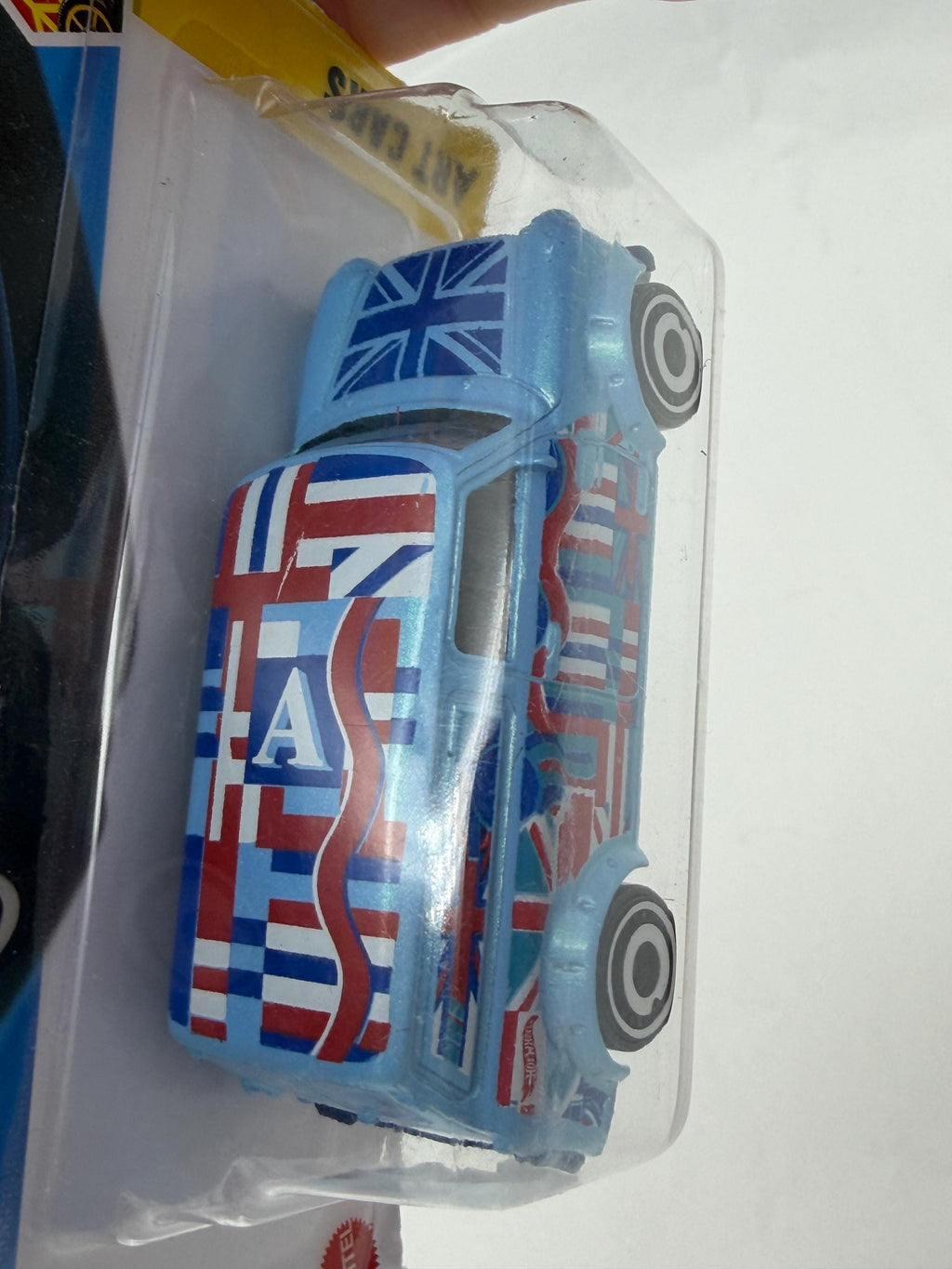 Hot Wheels  ‘67 Austin Mini Van Union Jack die cast Art Cars on card
