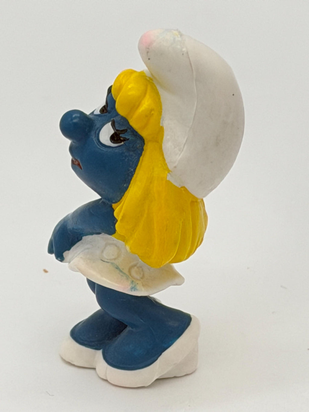 Vintage Smurfs Posing (Hands on Hair) Smurfette Bully PVC figure made in Germany