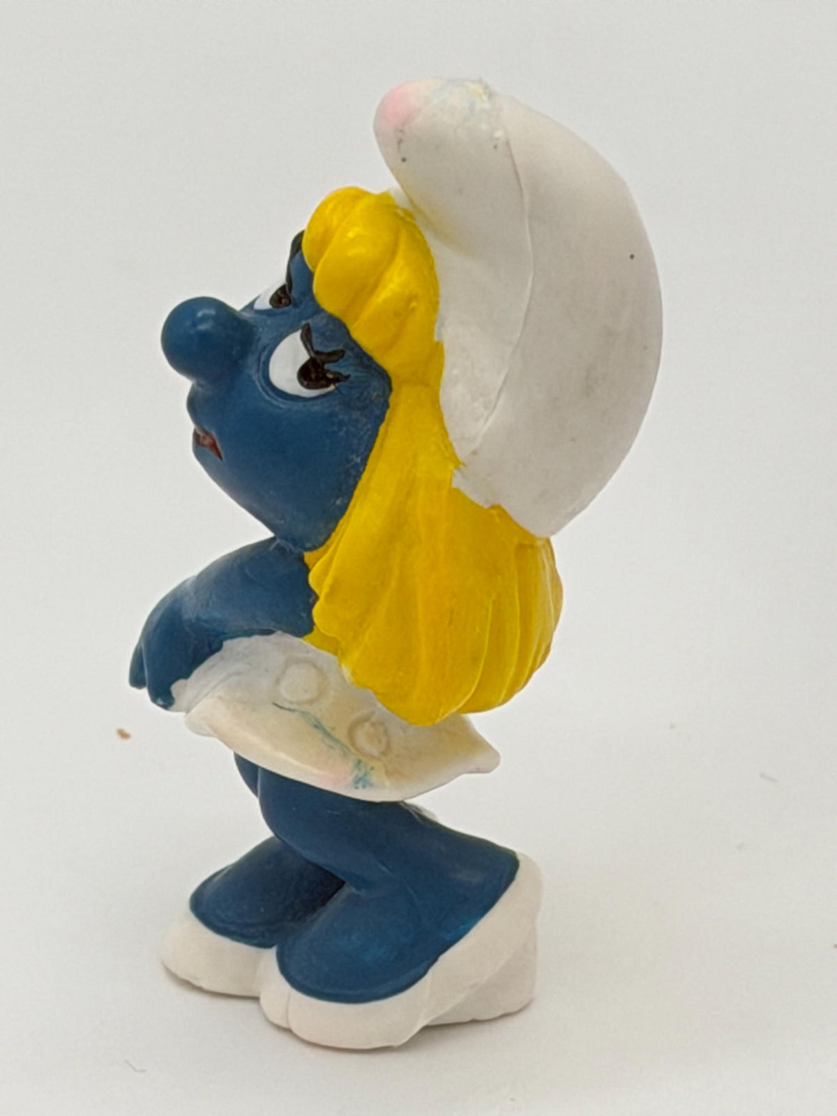 Vintage Smurfs Posing (Hands on Hair) Smurfette Bully PVC figure made in Germany