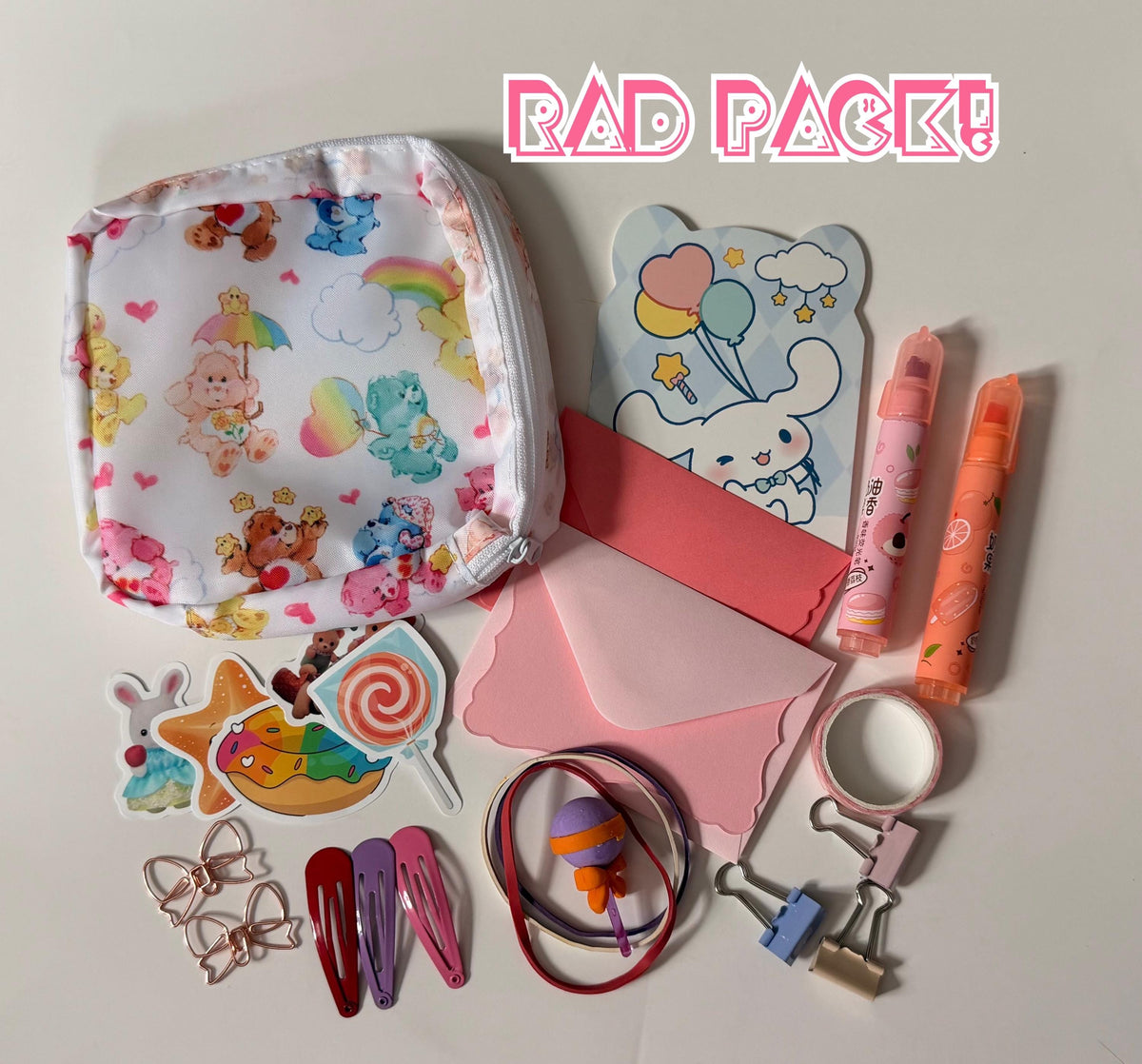 Rad Pack Care Bears Stationary Set: 80s/90s Nostalgia