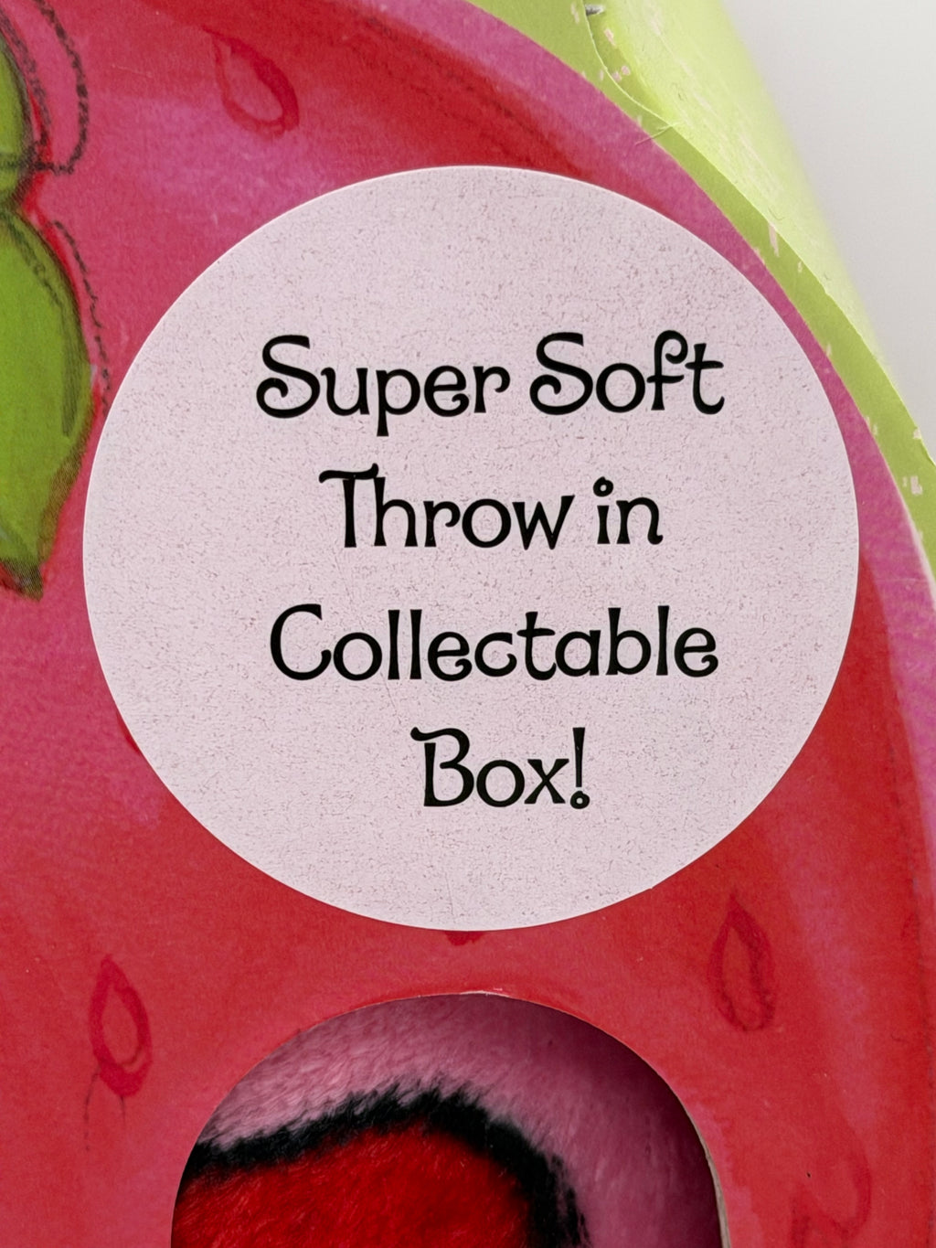 Strawberry Shortcake soft and cozy plush throw in Berry House gift box