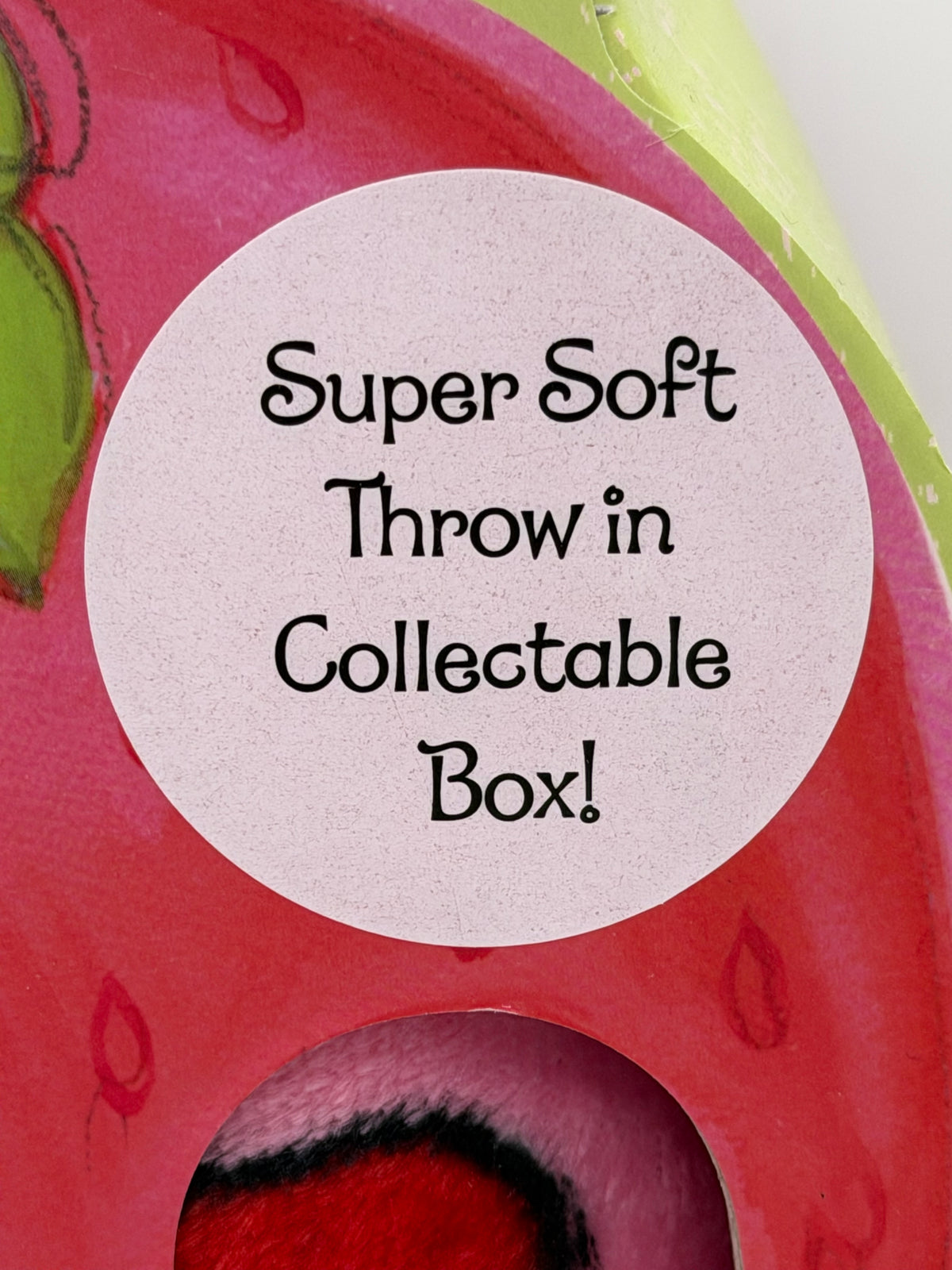 Strawberry Shortcake soft and cozy plush throw in Berry House gift box