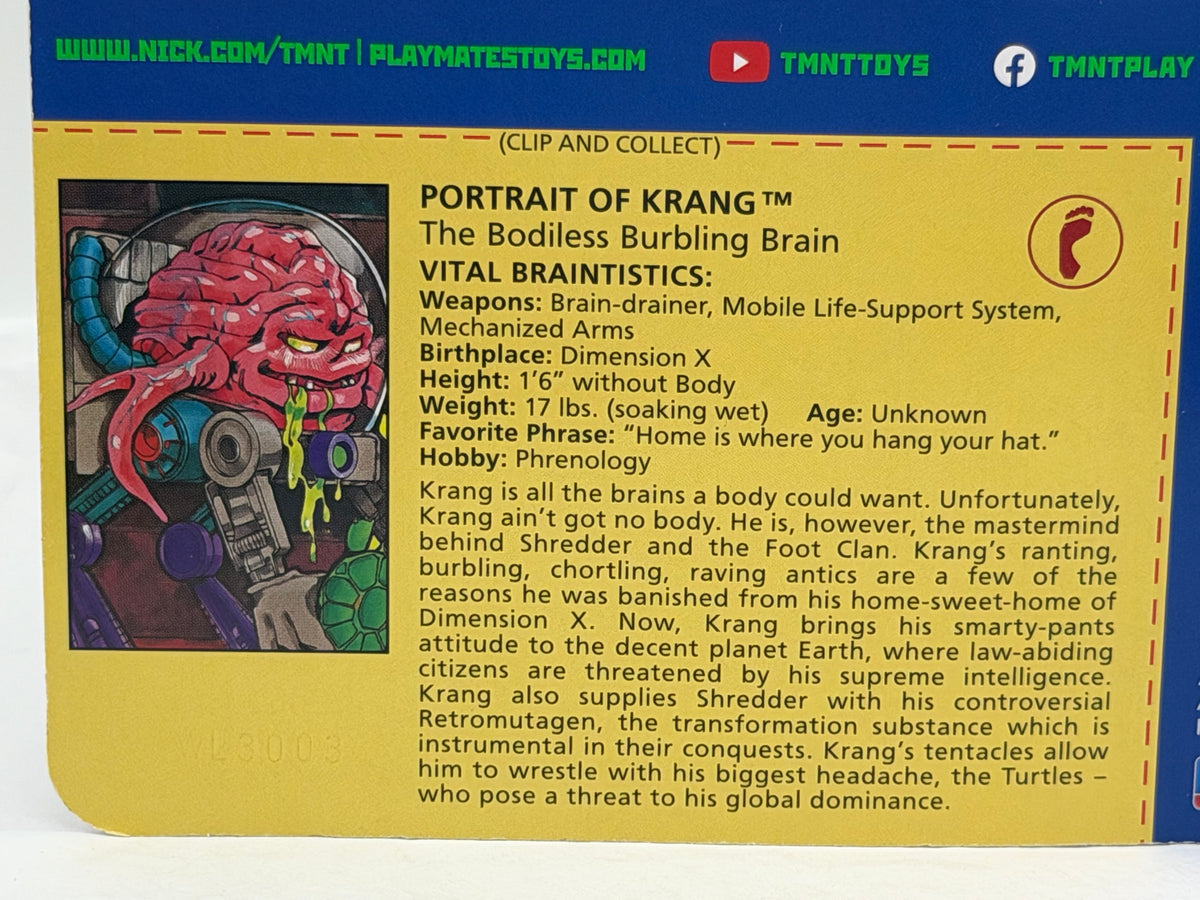 TMNT Nickelodeon Playmates Krang on card