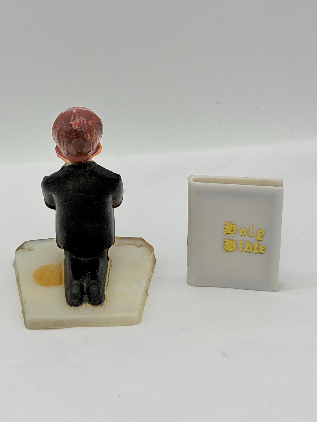 Vintage Bakery Crafts Communion Boy and Bible cake topper