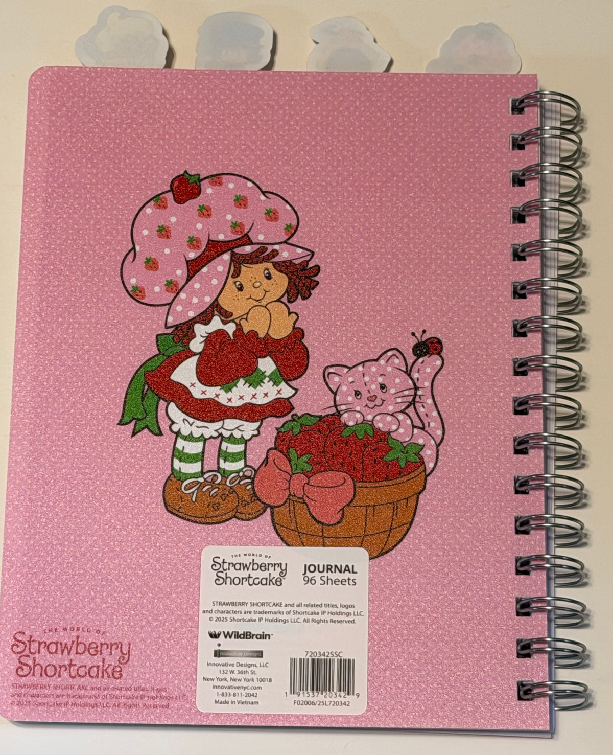 Strawberry Shortcake besties spiral bound tab journal