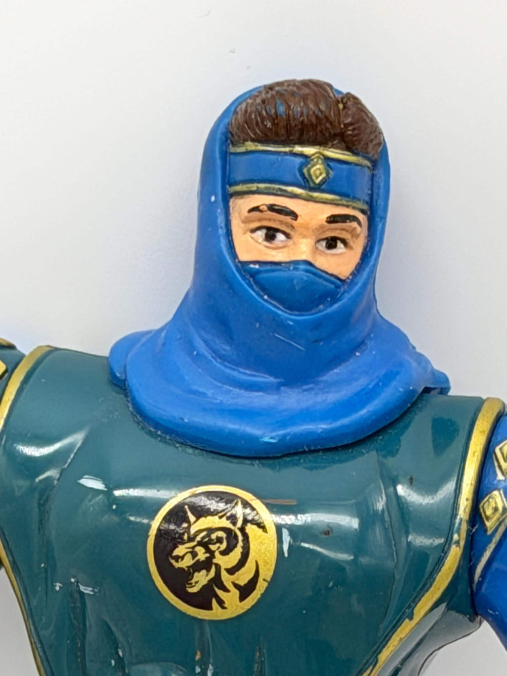 Vintage 1995 Saban Ban Dai Power Rangers Blue Ninja Ranger / Ninjetti with working arm