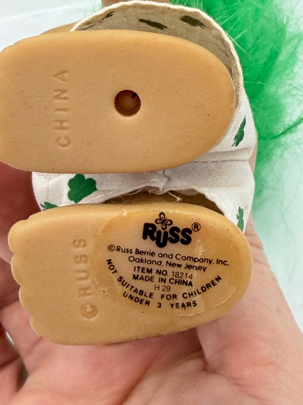 Vintage Russ Shamrock Kiss Me I’m Irish  Good Luck troll
