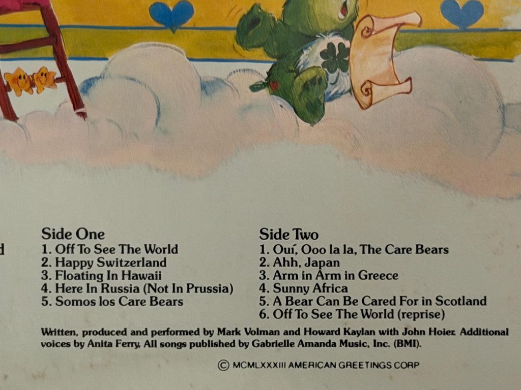 Vintage Care Bears Vinyl: Off To See the World + Picture Disc