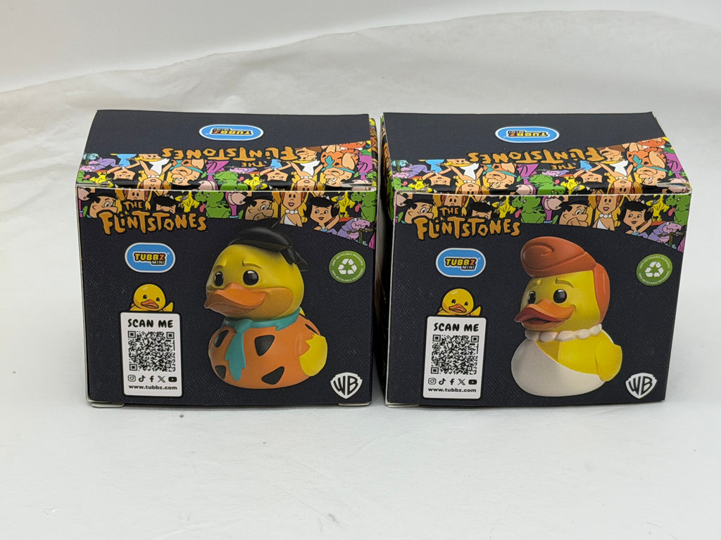 Flintstones Fred and Wilma mini rubber ducks