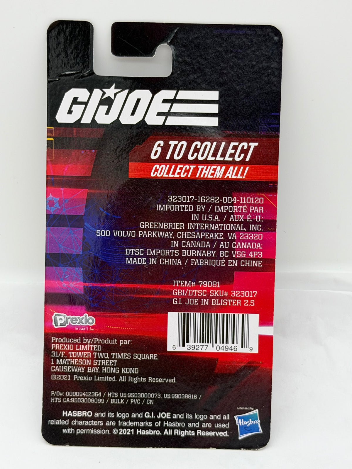 GI Joe mini Red Ninja figure on card