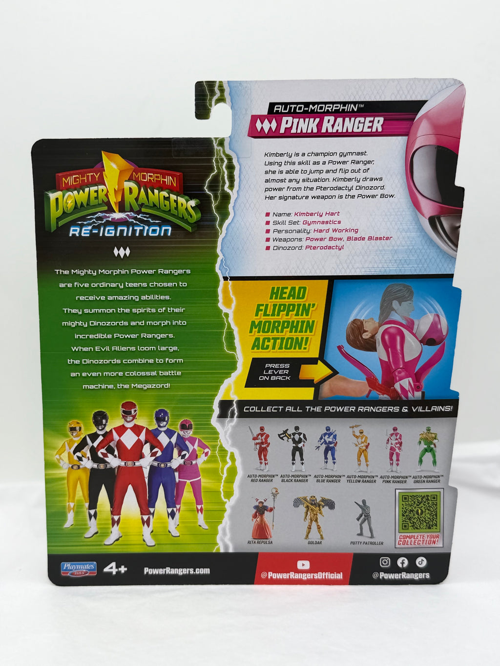 Mighty Morphin Power Rangers Re-Ignition Auto-Morphin Pink Ranger/ Kimberly action figure