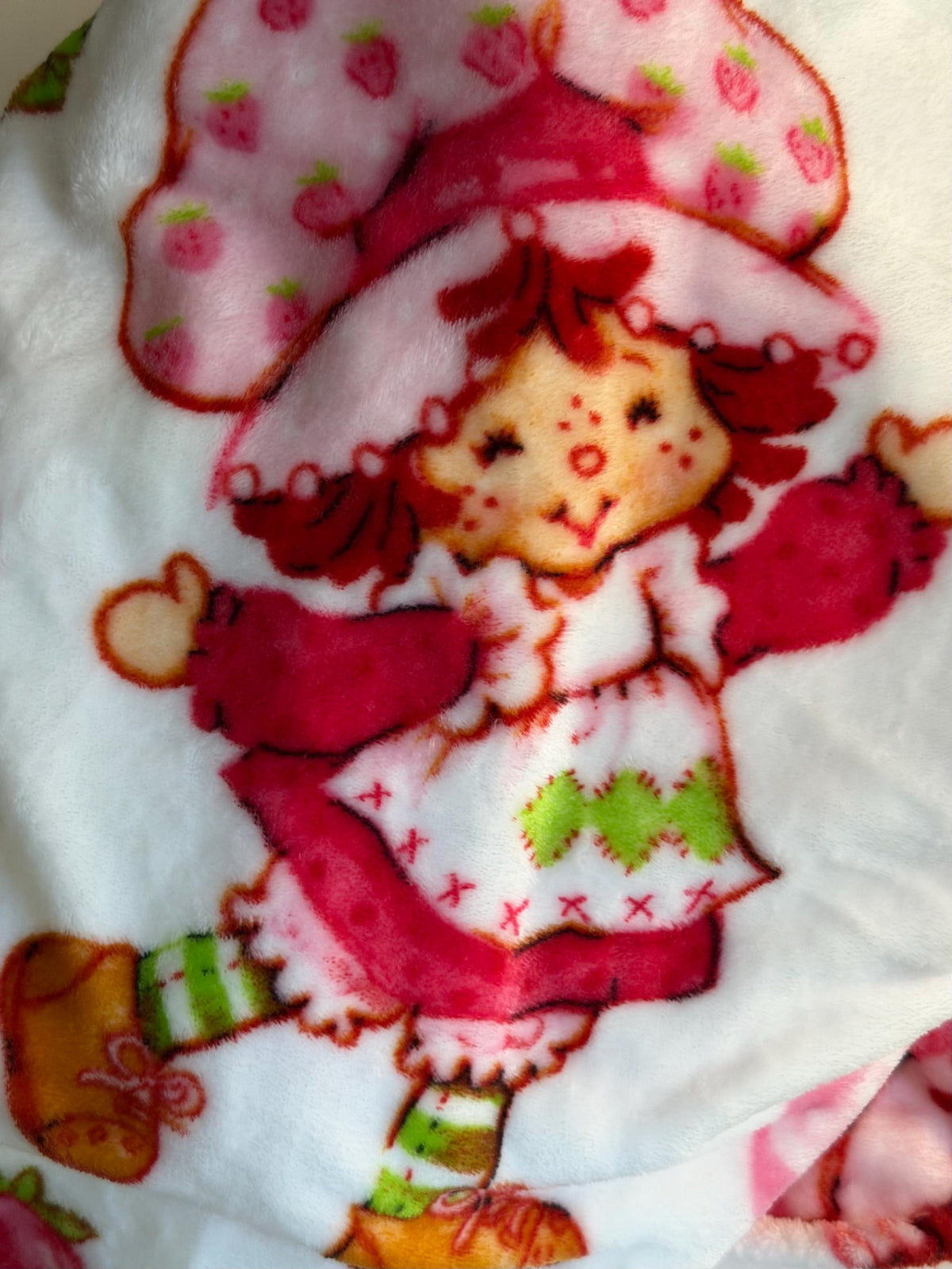 Strawberry Shortcake and Custard Easter egg Super Soft plush throw blanket