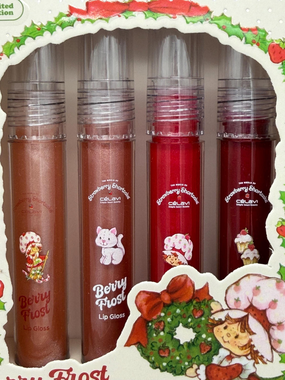 Strawberry Shortcake Berry Frost Lip Gloss set x Celavi