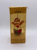 Vintage 1984 American Greetings Care  Bears Tenderheart Christmas Surprise ornament in box