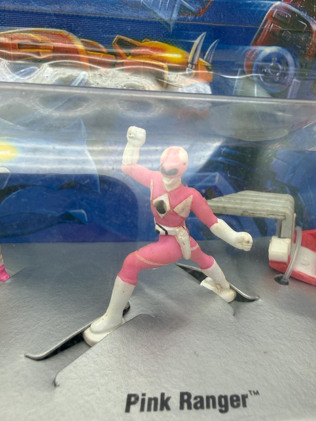 90s Galoob Micro Machines Power Rangers Pink Ranger #5 set with Dinozord