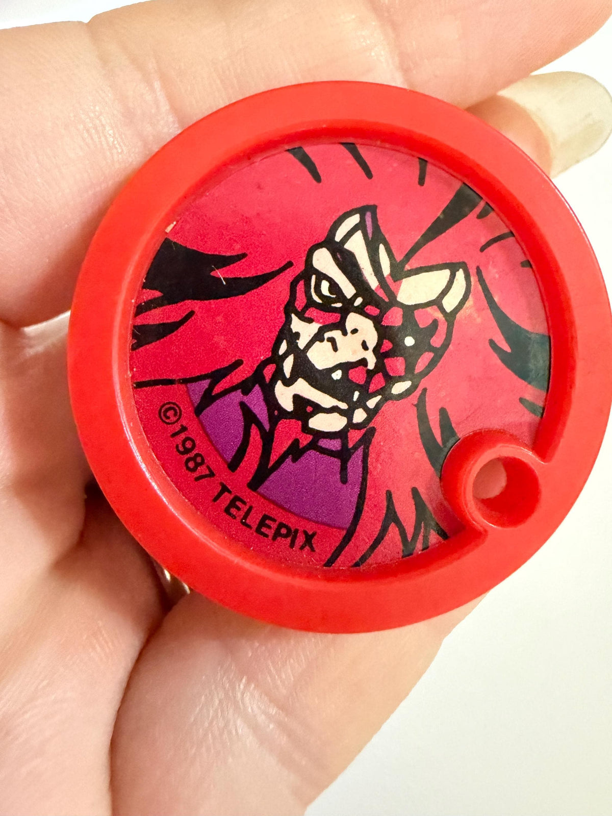 Vintage 1987 Telepix Silverhawks Monstar decoder ring