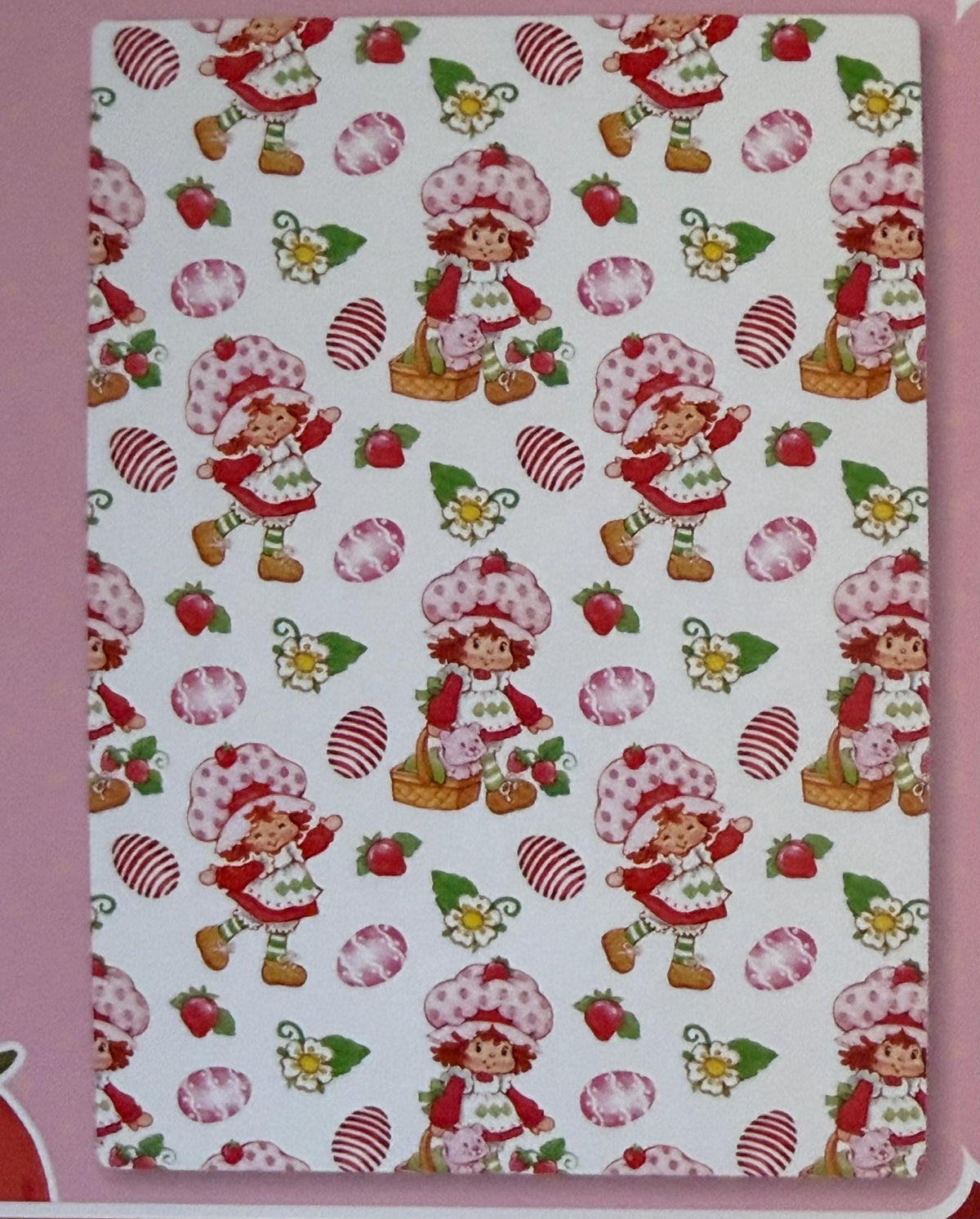 Strawberry Shortcake and Custard Easter egg Super Soft plush throw blanket