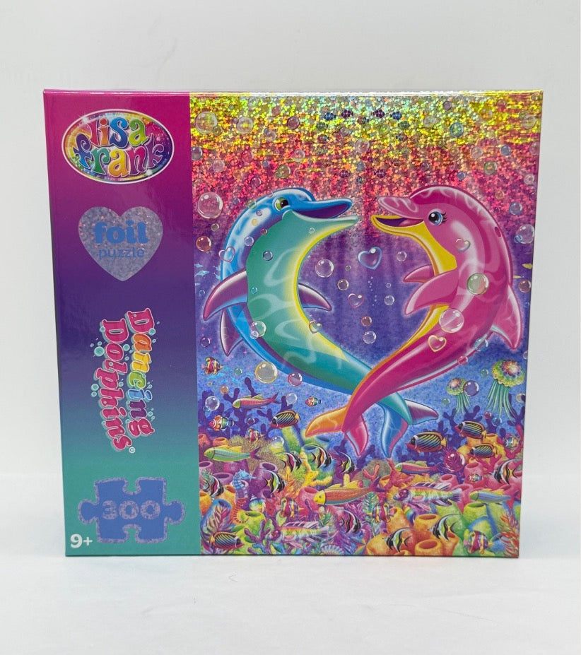 Lisa Frank new glittery foil 300 piece jigsaw puzzle - Dolphins