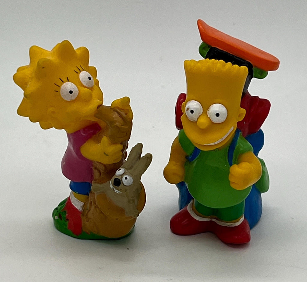 Simpsons vintage Bart and Lisa Simpson PVC figures