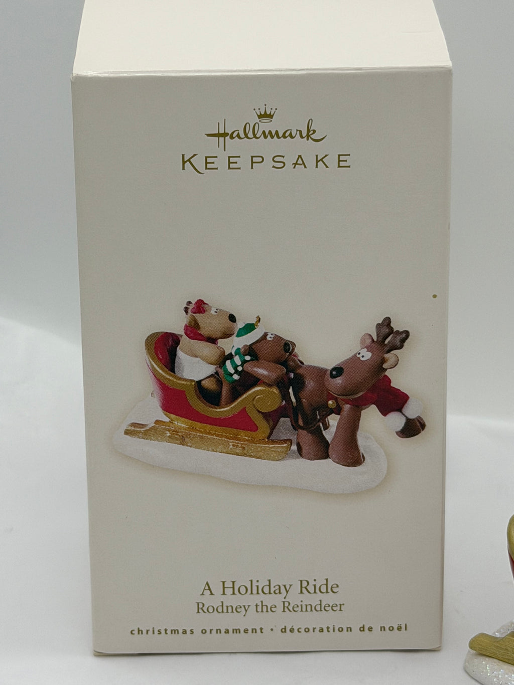 2008 Hallmark Keepsake Rodney Reindeer A Holiday Ride ornament