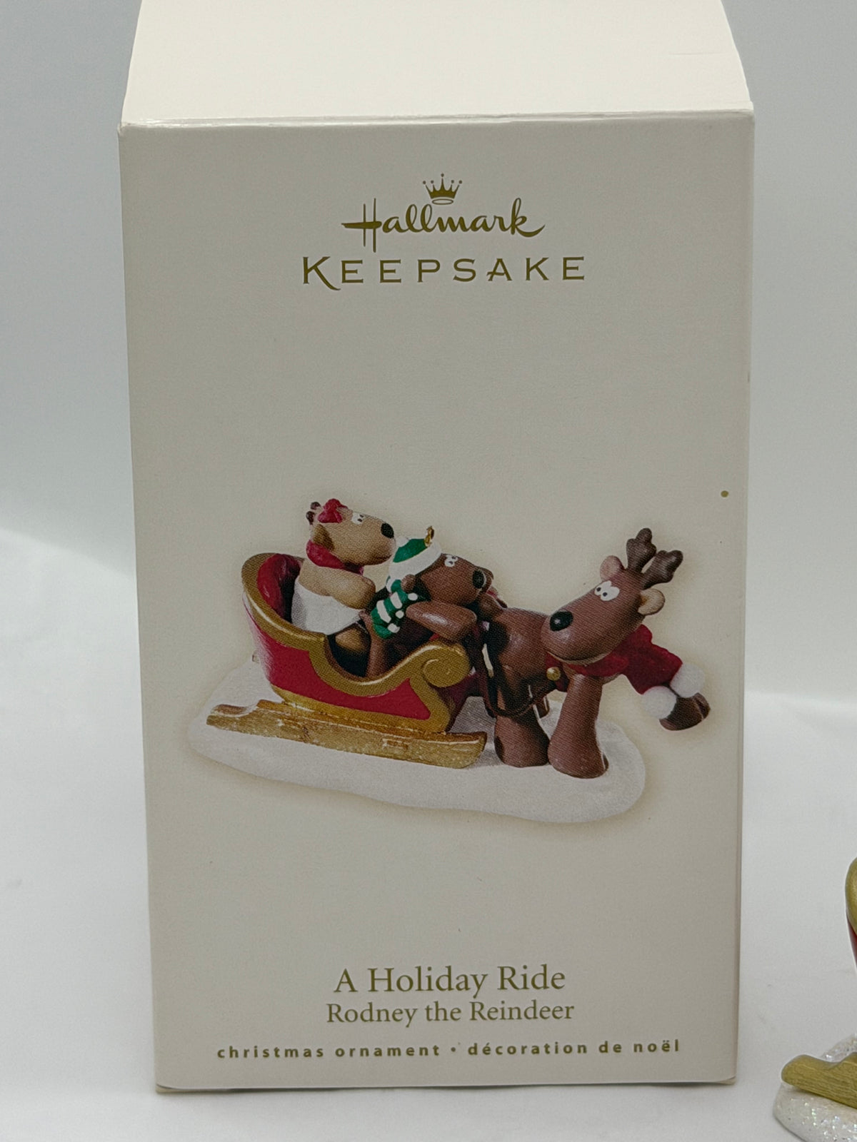 2008 Hallmark Keepsake Rodney Reindeer A Holiday Ride ornament