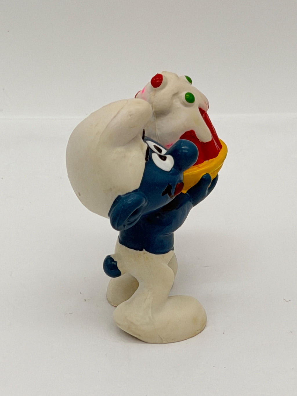 1978 Smurfs Cake Smurf Schleich Peyo PVC mini figure