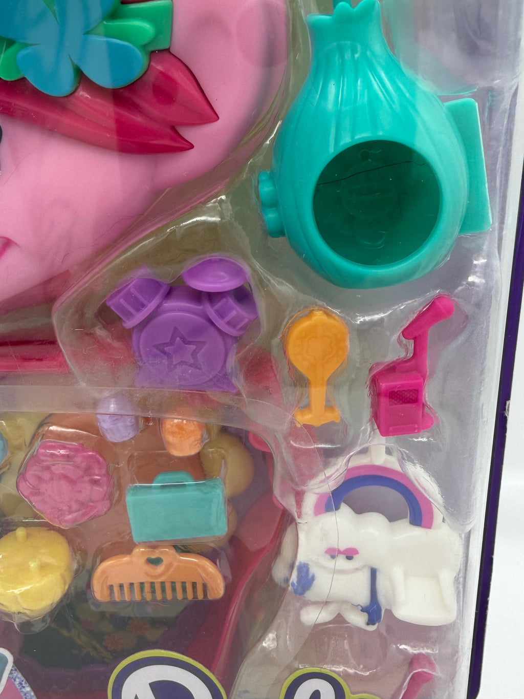 Polly Pocket x Trolls playset with Poppy and Branch