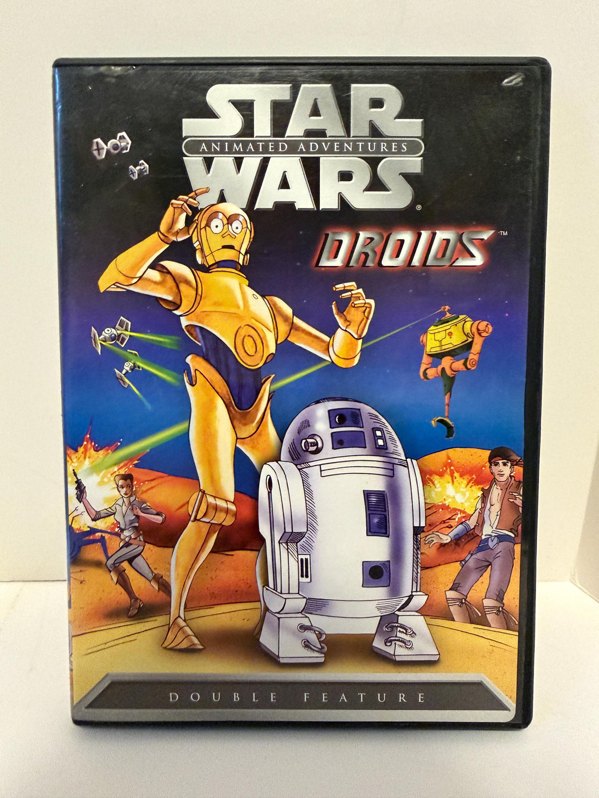 Star Wars Galactic Heroes lot of 3 figure sets + DROIDS double feature DVD movie