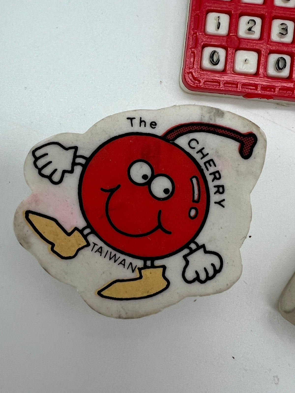 80s Bell calculator charm and mini eraser lot