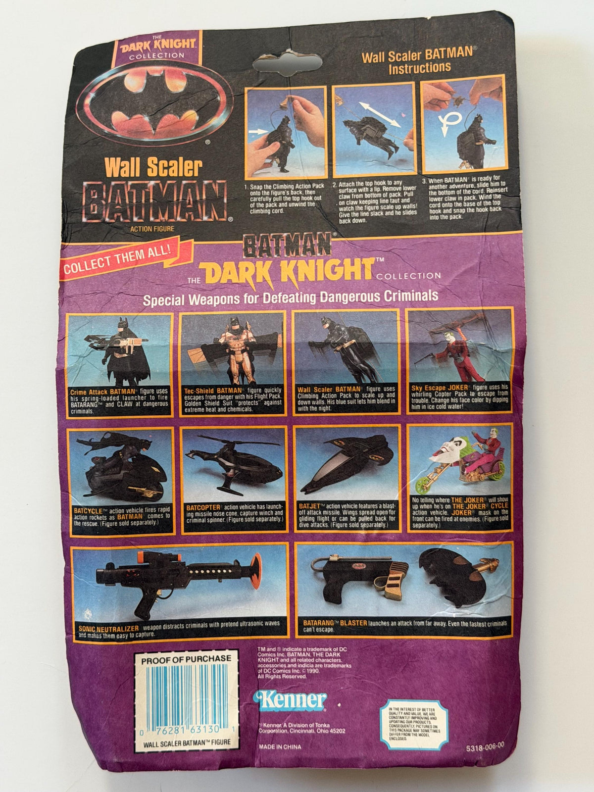 Vintage Kenner Batman the Dark Knight Collection Wall Scaler Batman