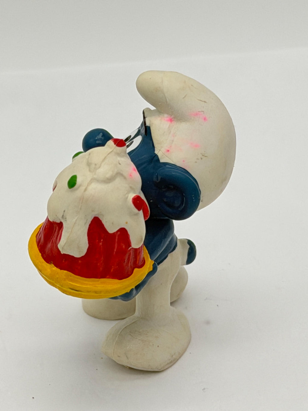 1978 Smurfs Cake Smurf Schleich Peyo PVC mini figure
