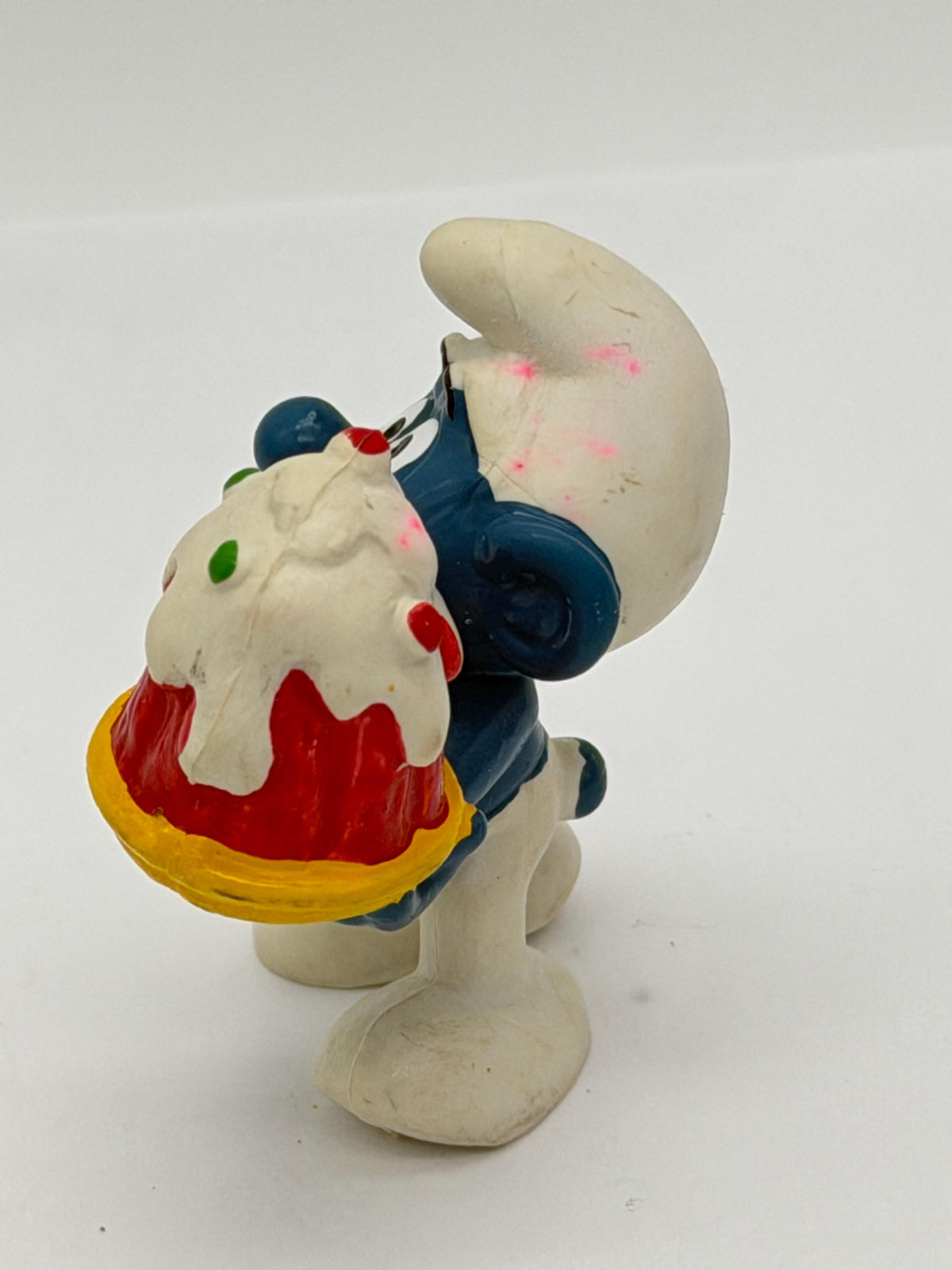 1978 Smurfs Cake Smurf Schleich Peyo PVC mini figure