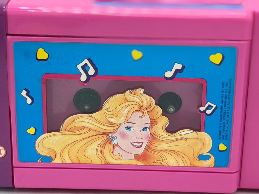 Vintage 1989 Barbie portable cassette player