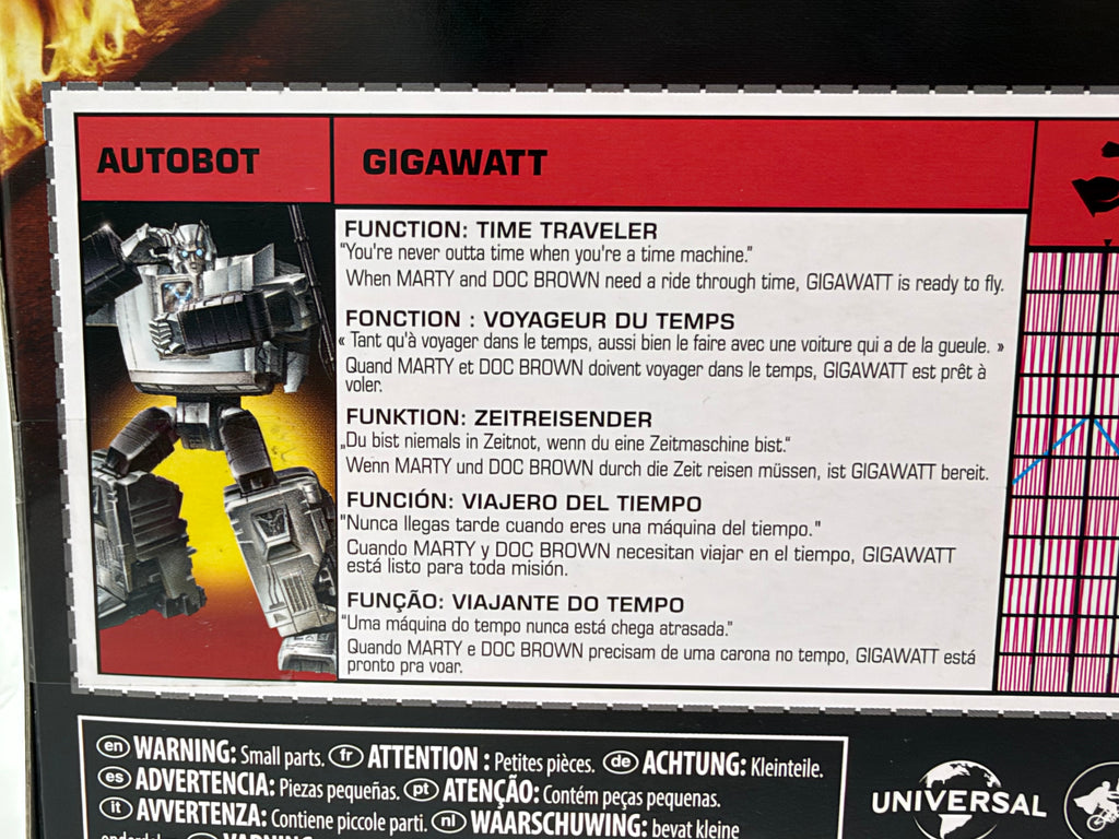 Transformers x Back to the Future Gigawatt 40th anniversary figure