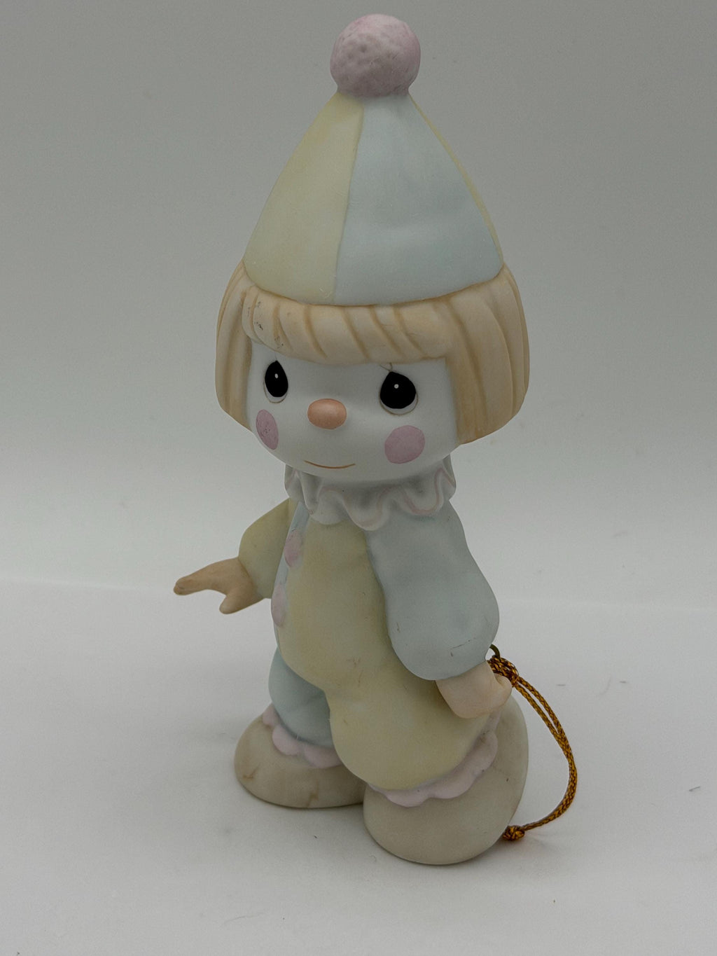 Vintage 1980s porcelain Precious Moments children’s birthday circus animal train set -flawed